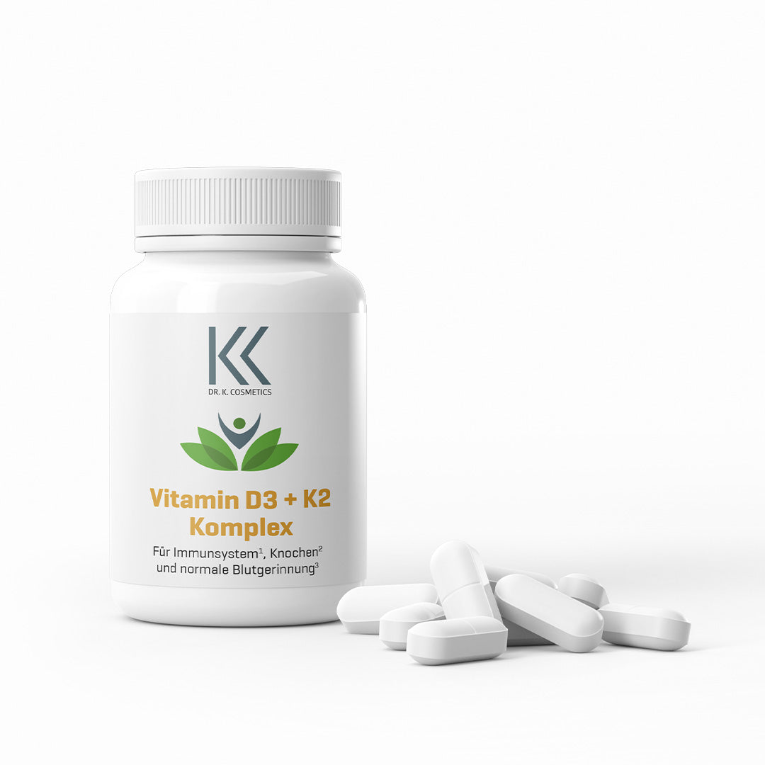 Vitamin D3 + K2 Komplex hochdosiert – 90 Kapseln