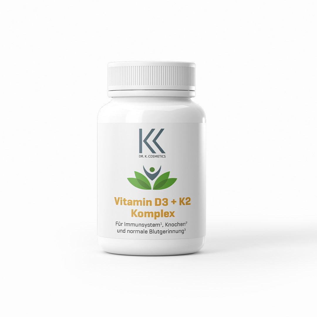 Vitamin D3 + K2 Komplex hochdosiert –  90 Kapseln
