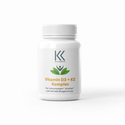 Vitamin D3 + K2 Komplex hochdosiert –  90 Kapseln